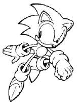 coloriage sonic bondit